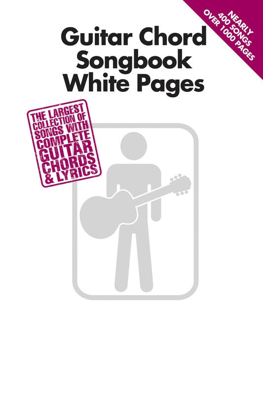 GUITAR CHORD SONGBOOK WHITE PAGES