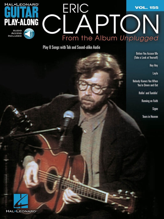 ERIC CLAPTON UNPLUGGED GUITAR PLAYALONG V155 BK/OLA