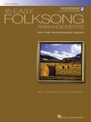 15 EASY FOLKSONG ARRANGEMENTS LOW VOICE BK/OLA