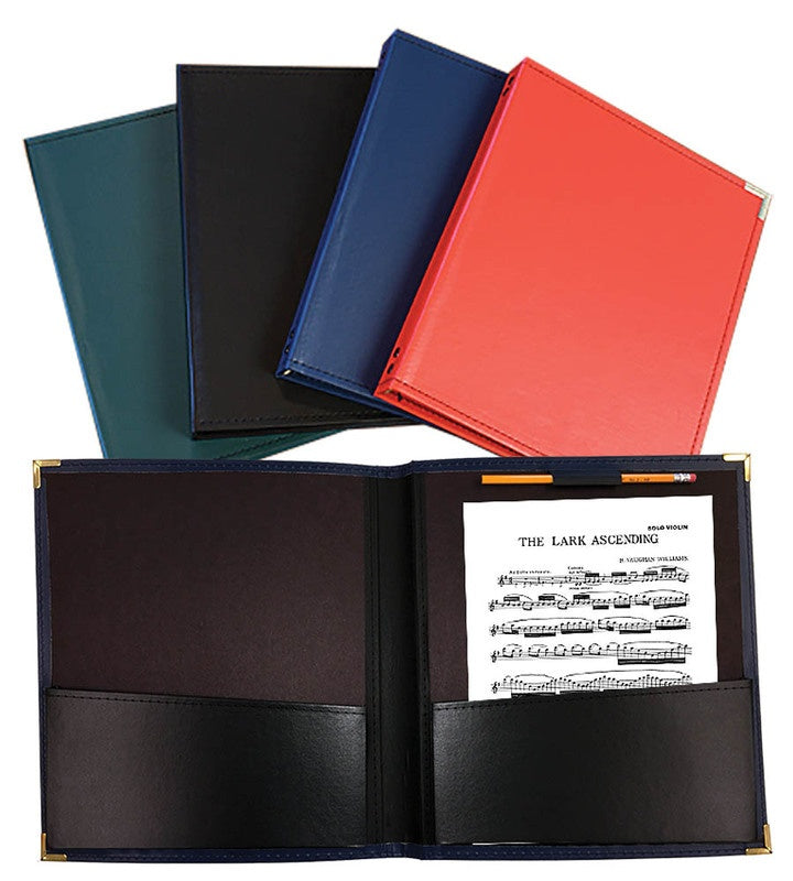 BAND FOLDER 12X14 BLACK WITH PENCIL LOOP