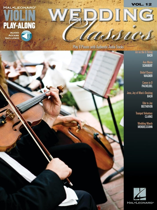 WEDDING CLASSICS VIOLIN PLAYALONG V12 BK/OLA