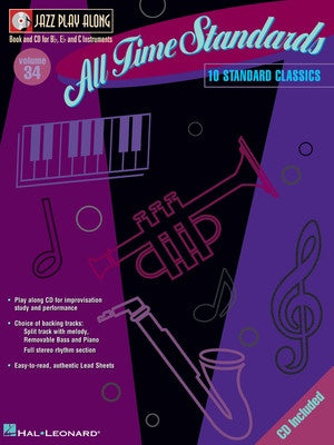 ALL TIME STANDARDS JAZZ PLAYALONG V34 BK/CD