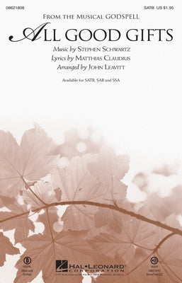 ALL GOOD GIFTS (FROM GODSPELL) SHTX CD