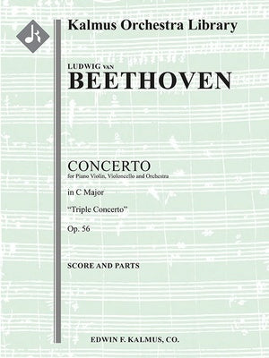 BEETHOVEN - CONCERTO VIOLIN/CELLO/PIANO OP 56 ORCH SC/PTS