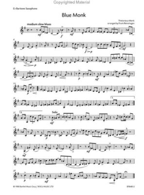 BLUE MONK SAXOPHONE QUARTET AATB OR SATB
