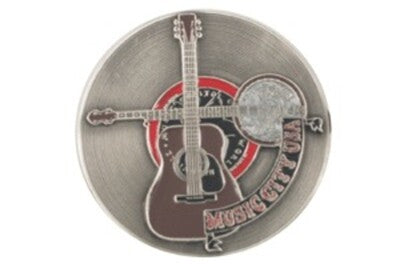 BELT BUCKLE MUSIC CITY PEWTER