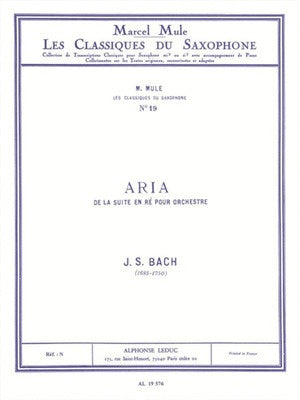 BACH - ARIA FROM SUITE IN D ALTO SAX/PIANO