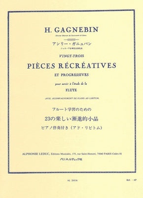 23 PIECES RECREATIVES ET PROGRESSIVES FOR FLUTE
