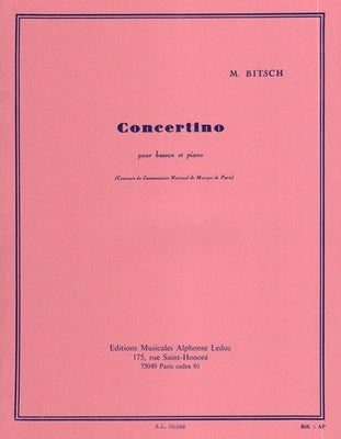 BITSCH - CONCERTINO FOR BASSOON/PIANO