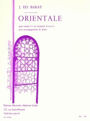 BARAT - ORIENTALE FOR TRUMPET/PIANO