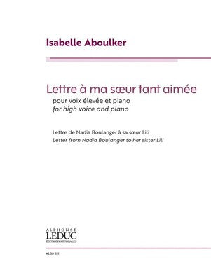 ABOULKER - LETTRE A MA SOEUR TANT AIMEE HIGH VOICE/PIANO