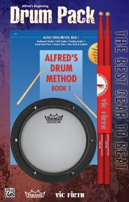 ALFREDS DRUM METHOD PACK BK/PAD/STICKS