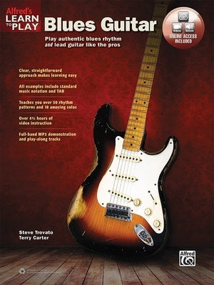 ALFREDS LEARN TO PLAY BLUES GUITAR BK/OLM