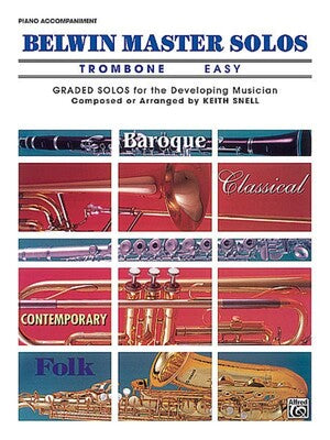 BELWIN MASTER SOLOS TROMBONE EASY VOL 1 SOLO BOOK