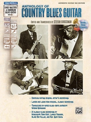 ANTHOLOGY OF COUNTRY BLUES GUITAR EARLY MASTERS BK/CD