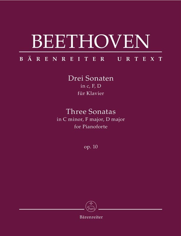 BEETHOVEN - 3 SONATAS C MIN F MAJ D MAJ OP 10