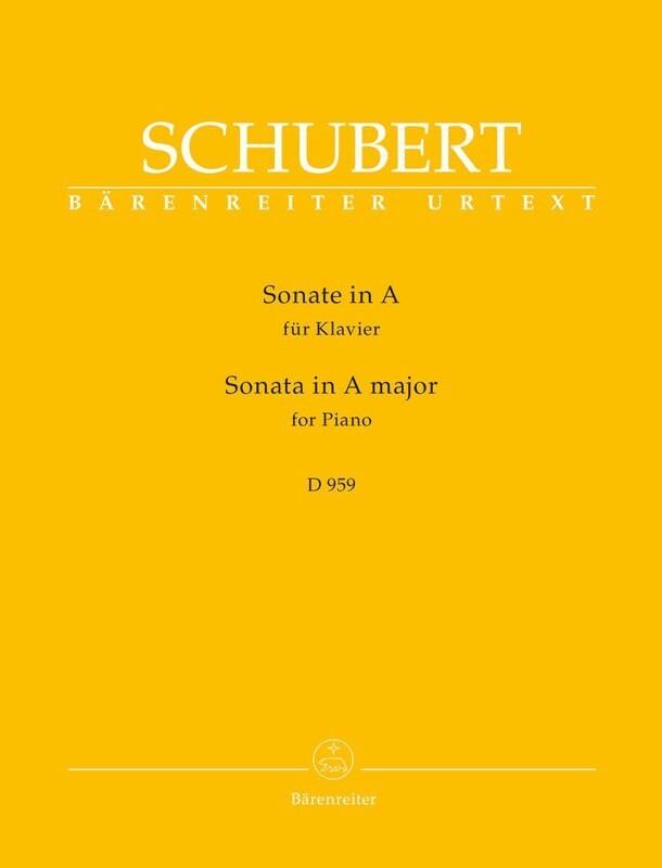 SCHUBERT - SONATA A MAJOR D 959 PIANO