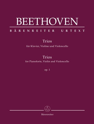 BEETHOVAN - TRIOS FOR PIANO/VIOLIN/CELLO OP 1 SC/PTS URTEXT