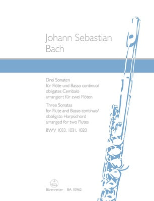 BACH - 3 SONATAS FOR 2 FLUTES BWV 1033, 1031, 1020