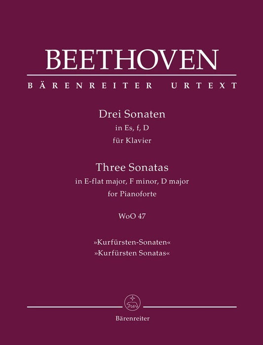 BEETHOVEN - 3 SONATAS E FLAT/F MIN/D MIN WOO 47