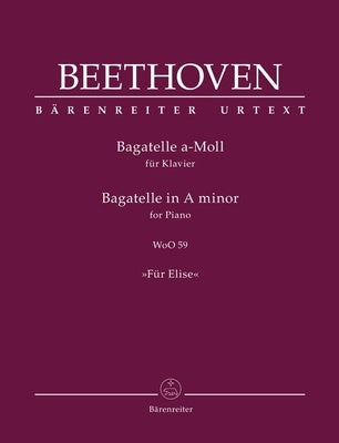 BEETHOVEN - BAGATELLE A MINOR WOO 59 FUR ELISE URTEXT