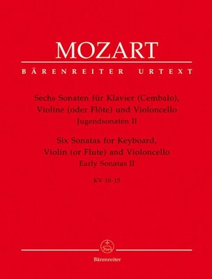 6 SONATAS K 10 TO 15 FL(VLN)/VC/PNO