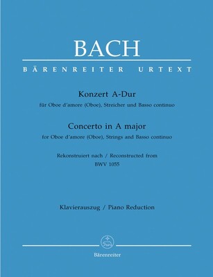 BACH - CONCERTO A MAJOR FROM BWV 1055 OBOE D'AMORE/PIANO