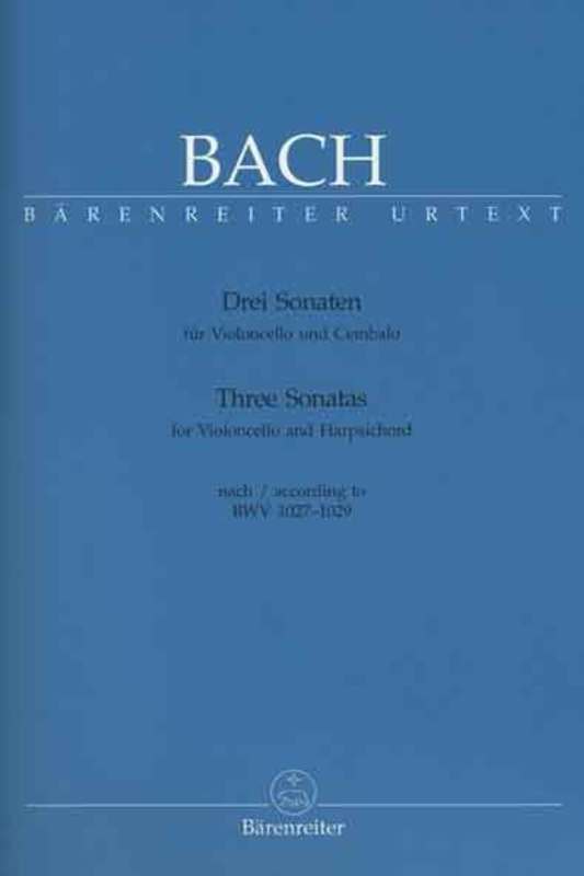 BACH - 3 SONATAS BWV 1027-1029 CELLO/PIANO