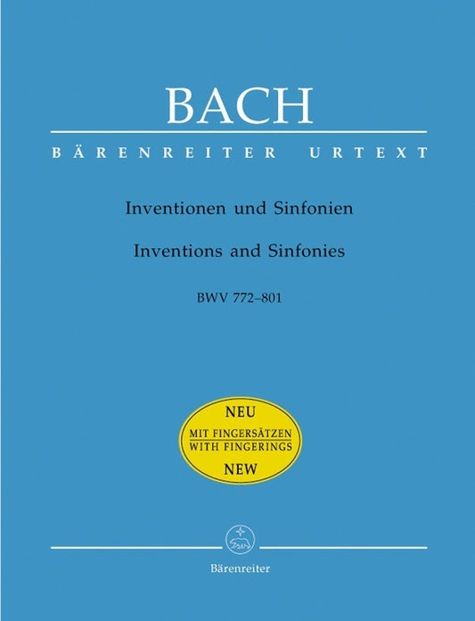 BACH - INVENTIONS & SINFONIAS BWV 772-801 WITH FINGERINGS