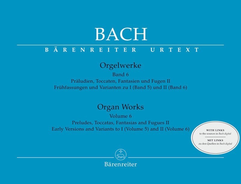 BACH - ORGAN WORKS VOL 6 URTEXT