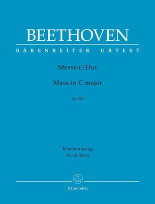 BEETHOVEN - MASS C MAJOR OP 86 VOCAL SCORE