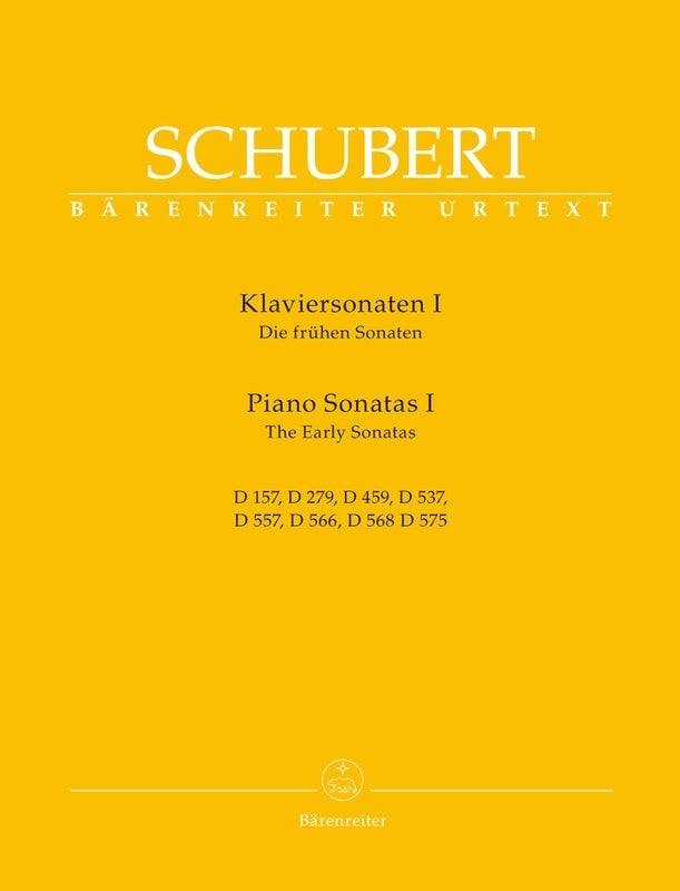 SCHUBERT - PIANO SONATAS VOL 1 EARLY SONATAS URTEXT