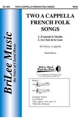 2 A CAPPELLA FRENCH FOLK SONGS SA A CAPPELLA