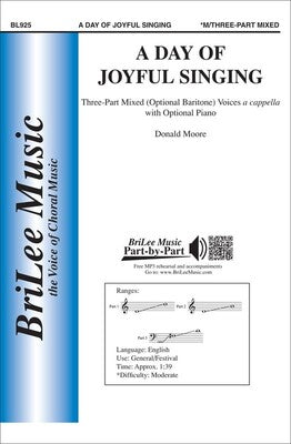 A DAY OF JOYFUL SINGING 3 PART MIXED A CAPPELLA