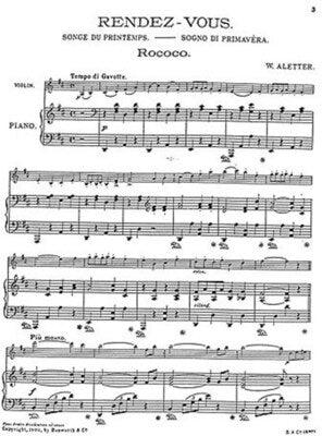 ALETTER - RENDEZVOUS FOR VIOLIN/PIANO (POD)