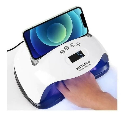 Blueque V9 Premium Nail Lamp Dryer 36 LEDs 168w UV Professional Fast Dry for All Nail Gels Polish with Phone Holder