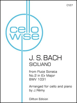 BACH - SICILIANO FROM FLUTE SONATA NO. 2 FOR CELLO/PIANO
