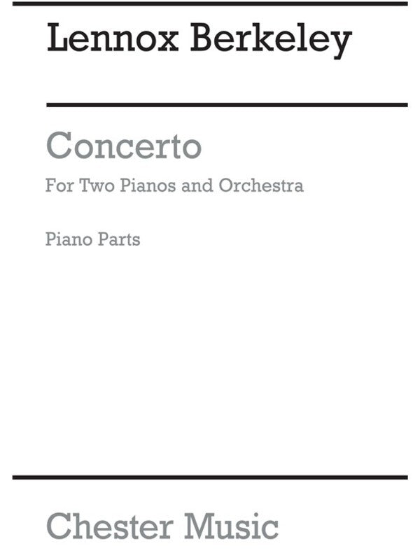 BERKELEY - CONCERTO FOR 2 PIANOS & ORCH OP 30 PIANO PARTS