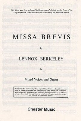 BERKELEY MISSA BREVIS SATB