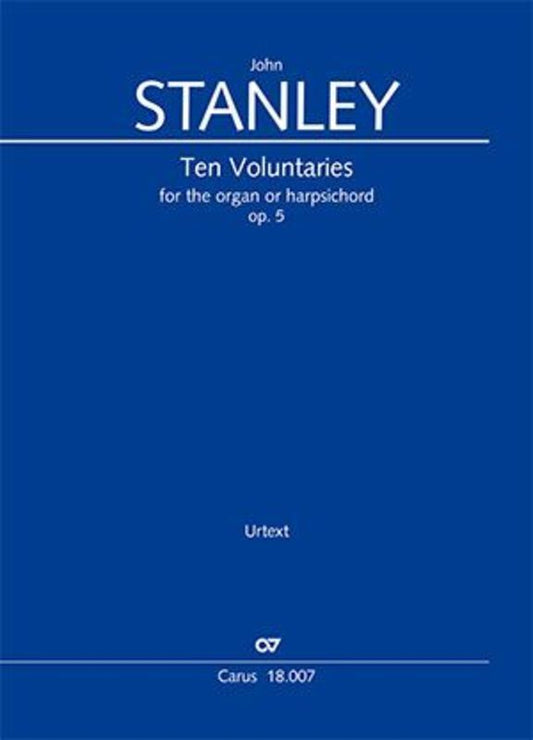 STANLEY - 10 VOLUNTARIES OP 5 FOR ORGAN OR HARPSICHORD