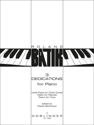 BATIK - 3 DEDICATIONS FOR PIANO