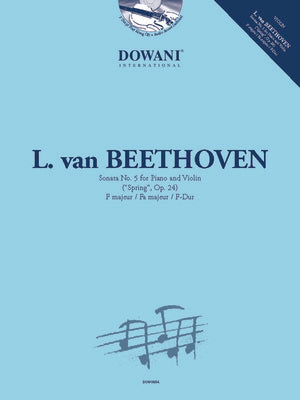 BEETHOVEN - SONATA NO 5 F OP. 24 SPRING VIOLIN/PIANO BK/CD