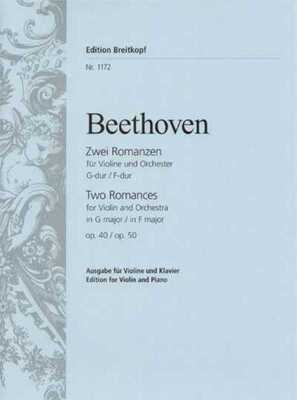 BEETHOVEN - ROMANCES OP 40 G OP 50 F VIOLIN/PIANO