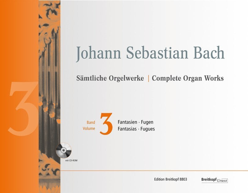 BACH - COMPLETE ORGAN WORKS VOL 3 BK/CD-ROM