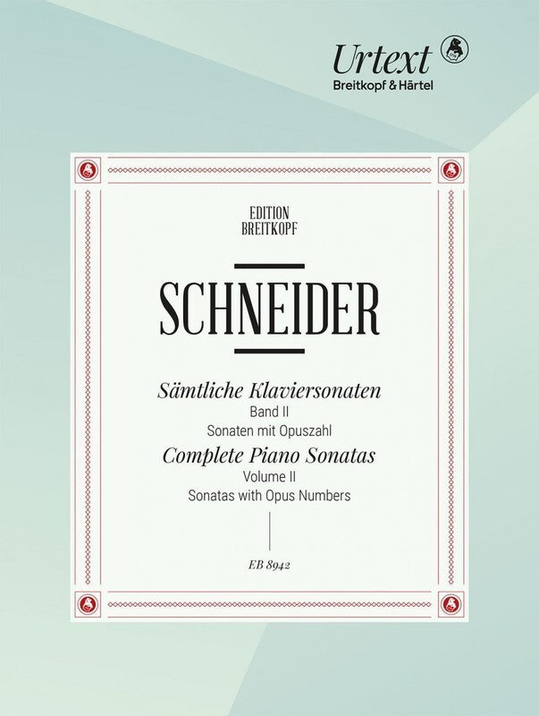 SCHNEIDER - COMPLETE PIANO SONATAS VOL 2