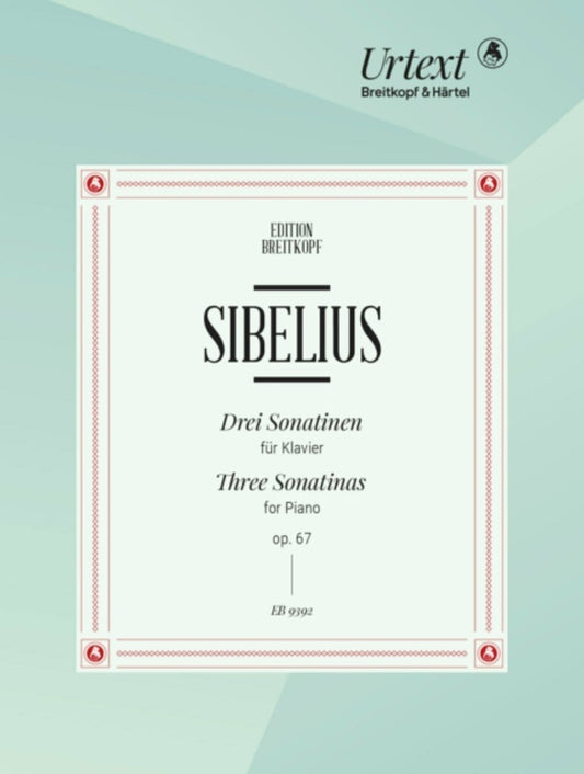 SIBELIUS - 3 SONATINAS OP 67 FOR PIANO