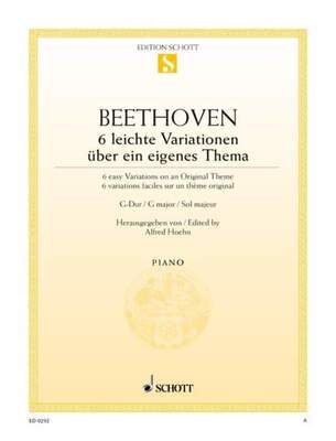BEETHOVEN - 6 EASY VARIATIONS G WOO 77 PIANO