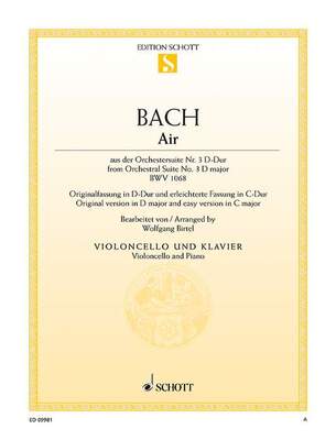 BACH - AIR FROM ORCHESTRAL SUITE NO 3 BWV 1068 CELLO/PIANO