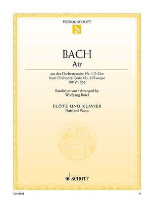 BACH - AIR FROM ORCHESTRAL SUITE NO 3 BWV 1068 FLUTE/PIANO