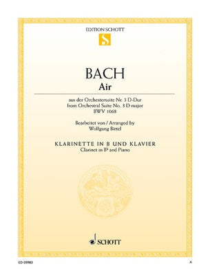 BACH - AIR FROM ORCHESTRAL SUITE NO 3 BWV 1068 CLARINET/PNO